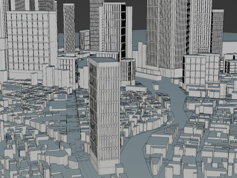 Yokohama Japan Citymap Building 3D Model