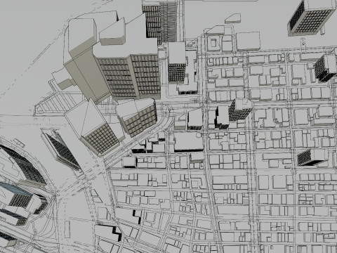 Yokohama Japan Citymap Building 3D Model