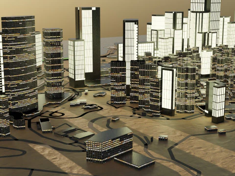 Hongkong Citymap Building 3D Model