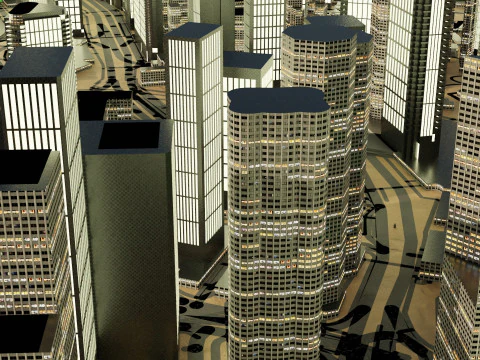 Hongkong Citymap Building 3D Model