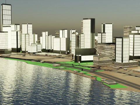 Hongkong Citymap Building 3D Model