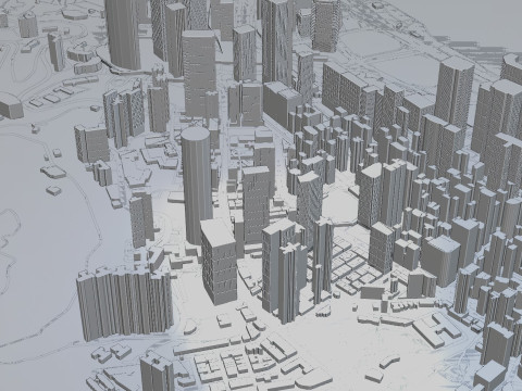 Hongkong Citymap Building Model 3D