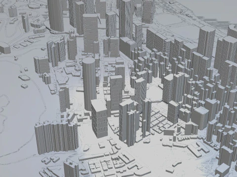 Hongkong Citymap Building 3D Model