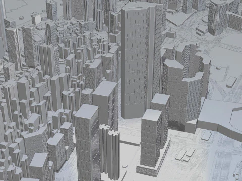 Hongkong Citymap Building 3D Model