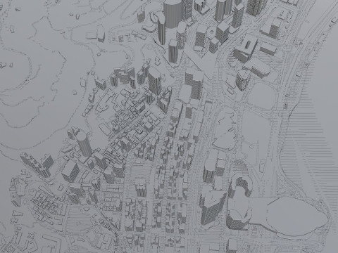 Hongkong Citymap Building Model 3D