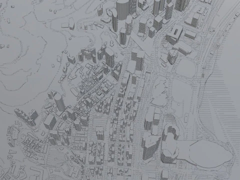 Hongkong Citymap Building 3D Model