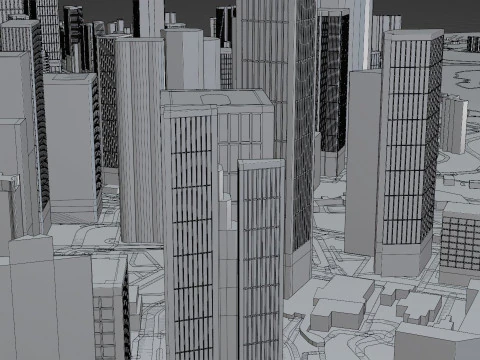 Hongkong Citymap Building 3D Model