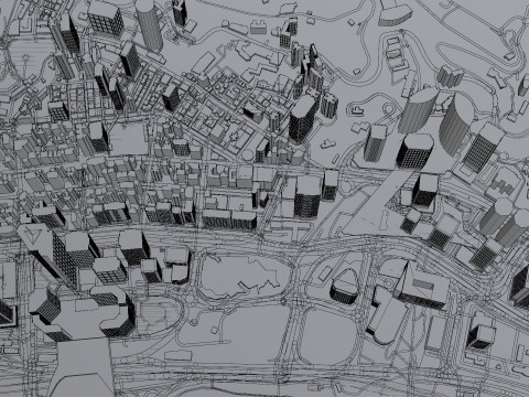 Hongkong Citymap Building Model 3D