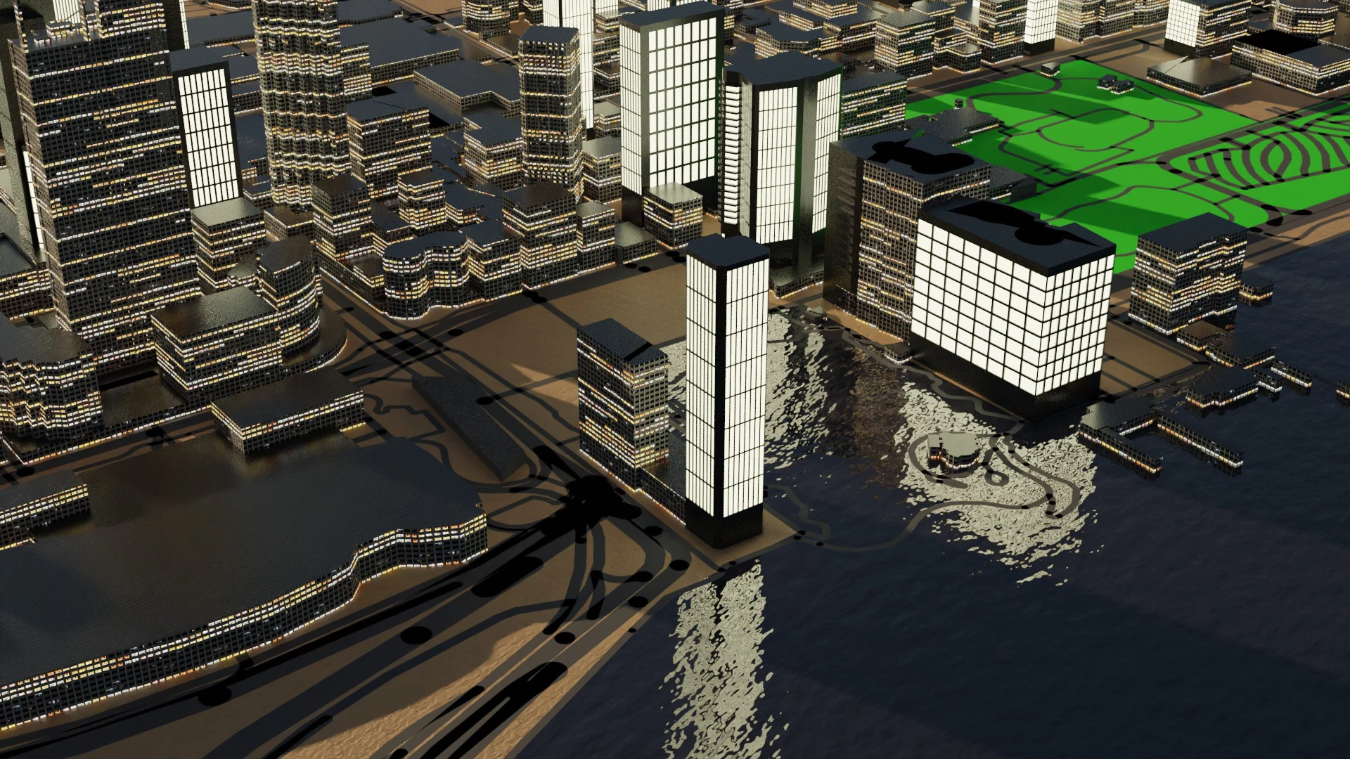 Perth Australia Citymap Building 3D Model .c4d .max .obj .3ds .fbx .stl .blend