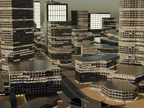 Perth Australia Citymap Building 3D Model