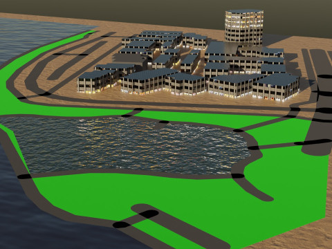 Perth Australia Citymap Building 3D Model