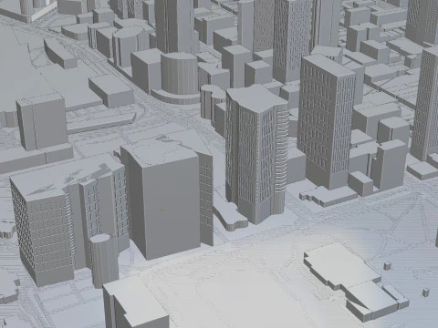 Perth Australia Citymap Building 3D Model