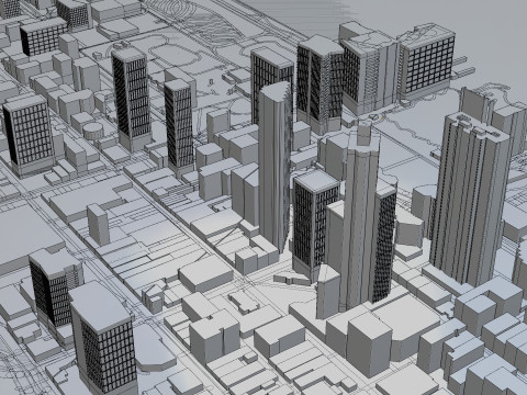 Perth Australia Citymap Building 3D Model