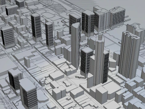 Perth Australia Citymap Building 3D Model
