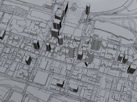 Perth Australia Citymap Building 3D Model