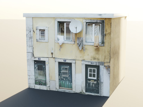 Brown Concrete Building Modèle 3D