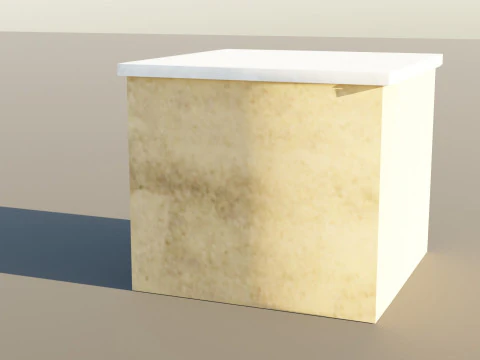 Brown Concrete Building 3D Model