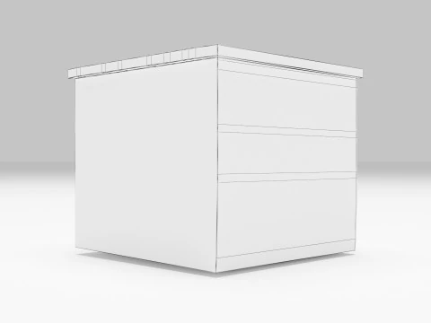 Brown Concrete Building 3D Model