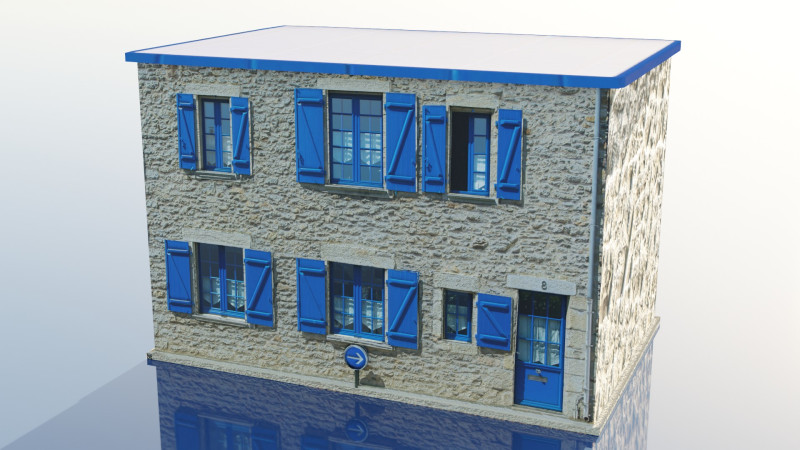 Old Building 3D 모델 .c4d .max .obj .3ds .fbx .stl .blend 