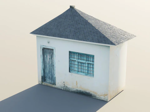 Eksterior Rumah Terbengkalai Model 3D