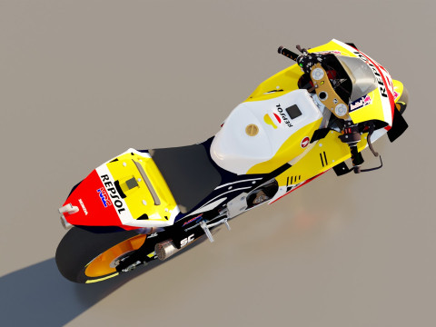 Marc Marquez Honda RC213V 2021 MotoGP 3D Model