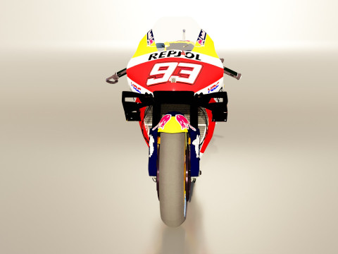 Marc Marquez Honda RC213V 2021 MotoGP 3D Model