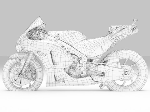 Marc Marquez Honda RC213V 2021 MotoGP 3D Model