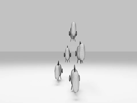 Purple Stripe Dottyback Fish 3D Model