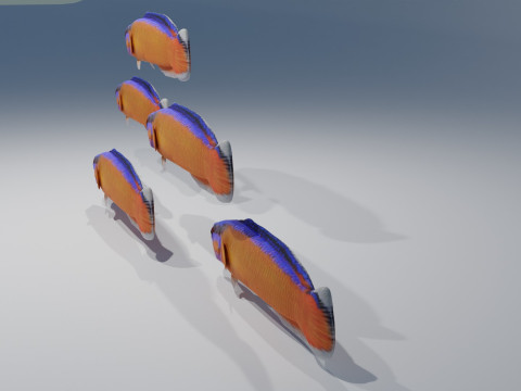 Neon Dotyyback Fish 3D Модель