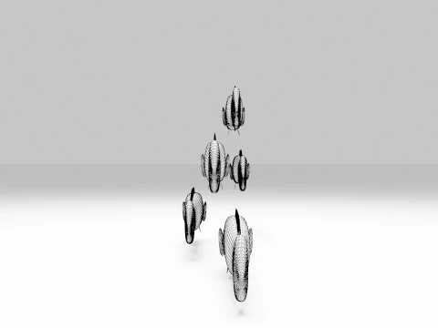 Neon Dotyyback Fish 3D Model