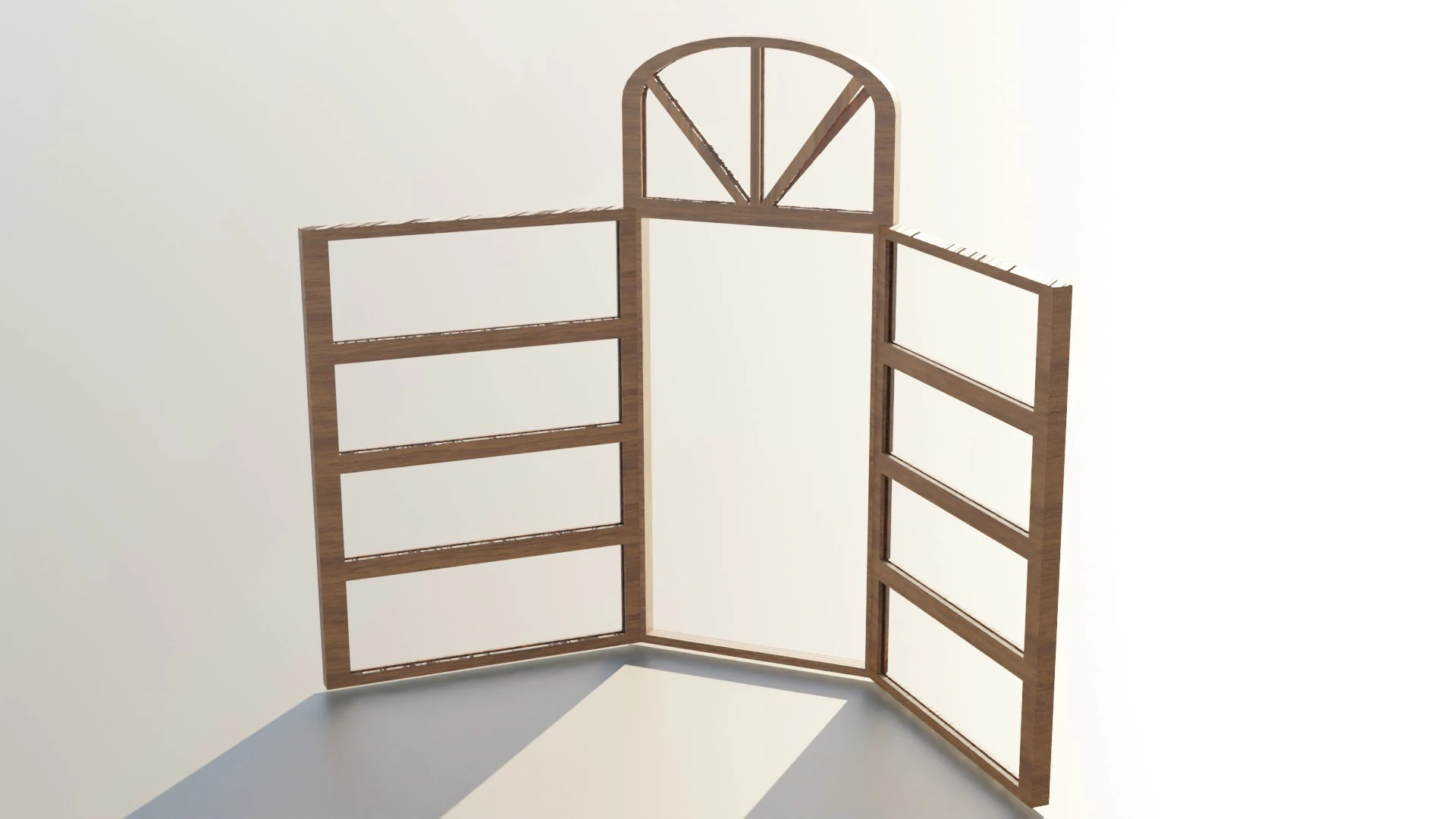 Opened Window Glass 3D Model .c4d .max .obj .3ds .fbx .stl .blend 