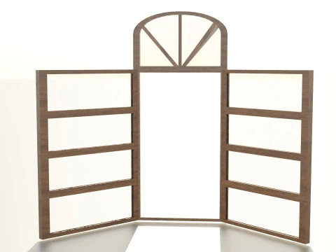 Opened Window Glass 3D Model