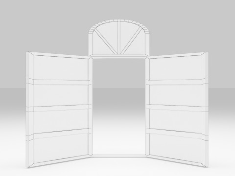 Opened Window Glass Model 3D