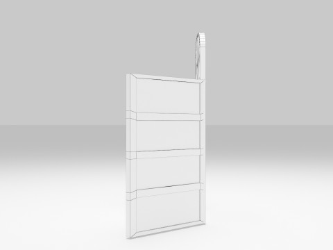 Opened Window Glass Model 3D
