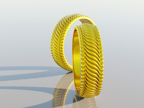 Men gold ring 3D Model