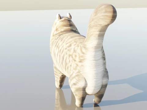 Gatto siberiano Modello 3D