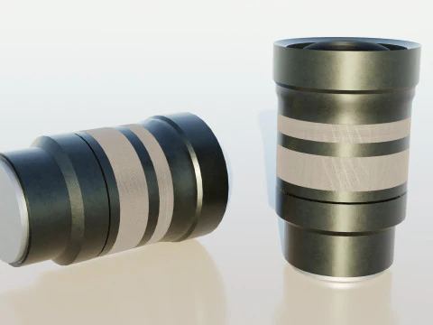 Lensa Kamera Model 3D