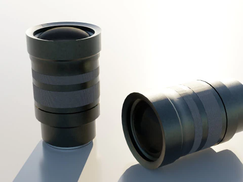 Lensa Kamera Model 3D