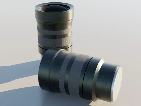 Lensa Kamera Model 3D