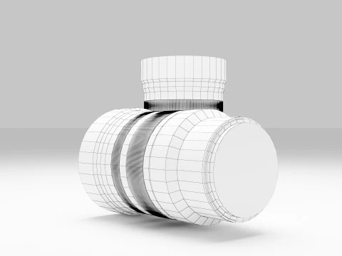 Lensa Kamera Model 3D