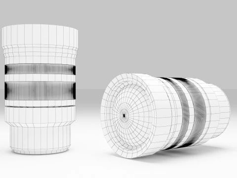 Lensa Kamera Model 3D