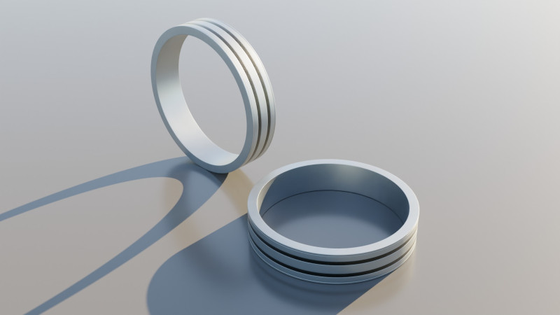 Silver Ring 3D Model .c4d .max .obj .3ds .fbx .stl .blend 