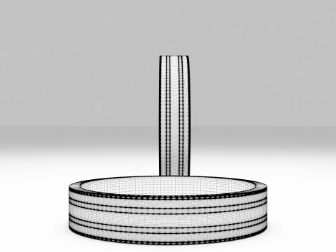 Bague en argent Modèle 3D