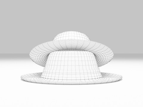 Fedora Hat 3D मॉडल