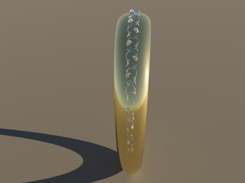 Gold Ring Ornaments 3D Model
