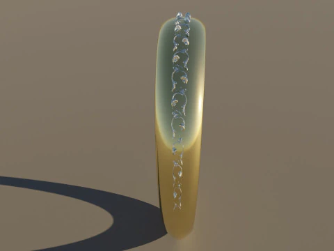 Gold Ring Ornaments 3D Model