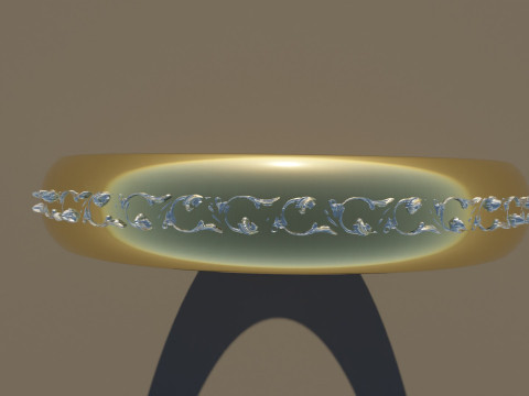 Gold Ring Ornaments 3D Model