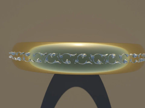 Gold Ring Ornaments 3D Model