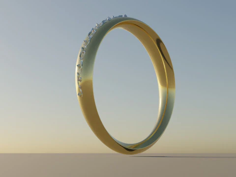 Gold Ring Ornaments 3D Model