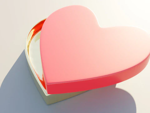 हार्ट चॉकलेट बॉक्स 3D मॉडल